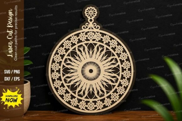 Download Mandala Ornament SVG | Intricate Laser - Mandala ornament Collection