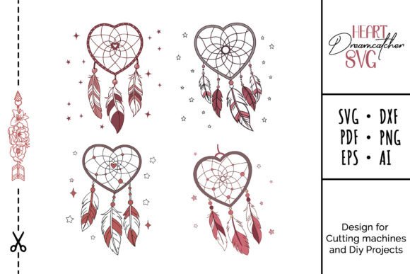 Download SVG Heart Dreamcatcher Cut File - Dreamcatcher cut file Collection