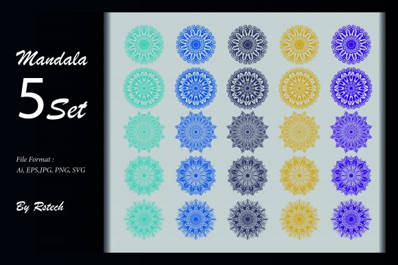 Download Mandala Ornamental Background Set - Mandala ornament Collection