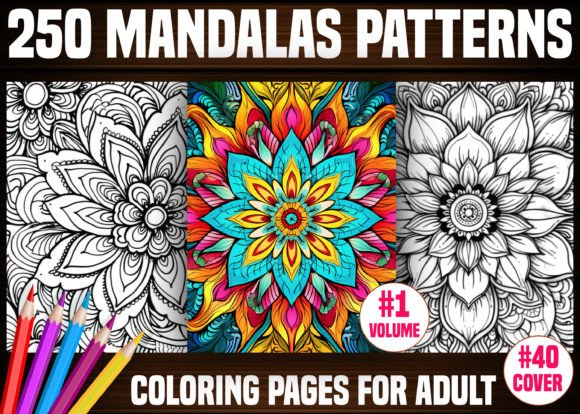 Download 250 Mandalas Patterns Coloring Pages-KDP - Patterns Collection